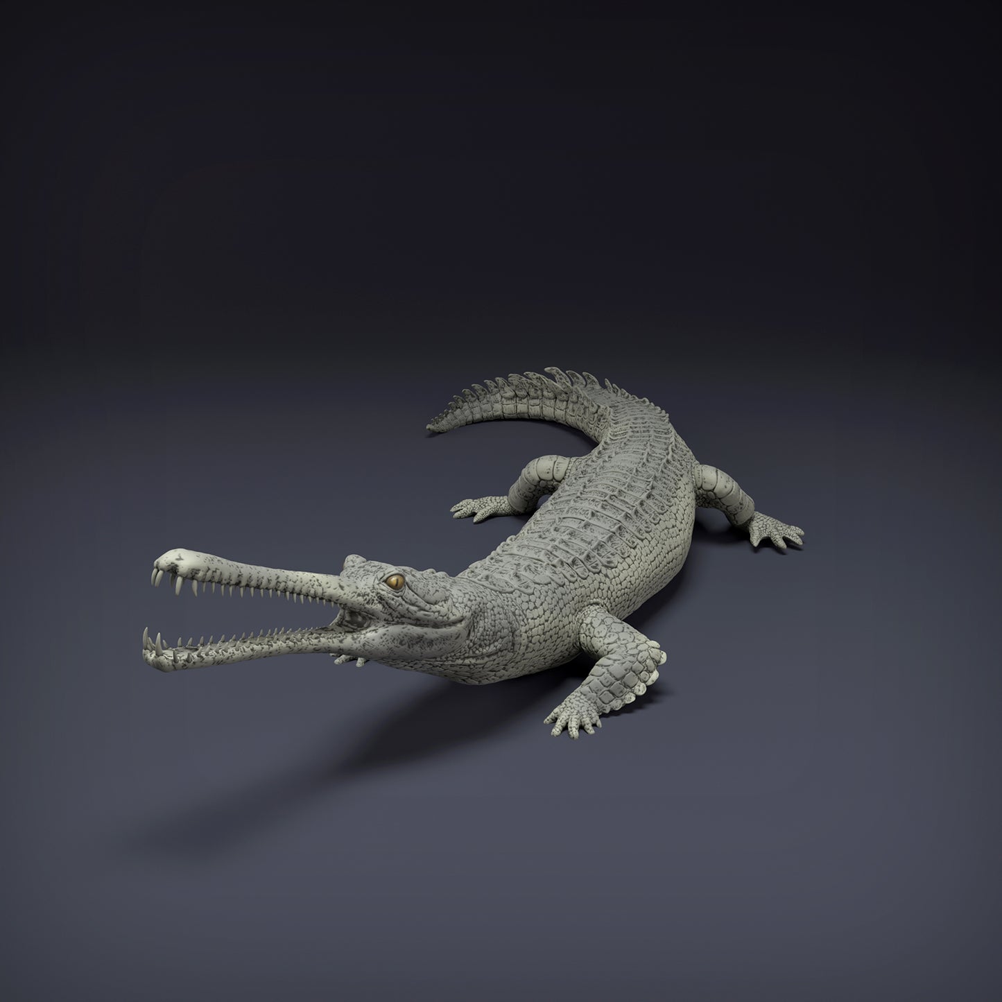 Gharial laying
